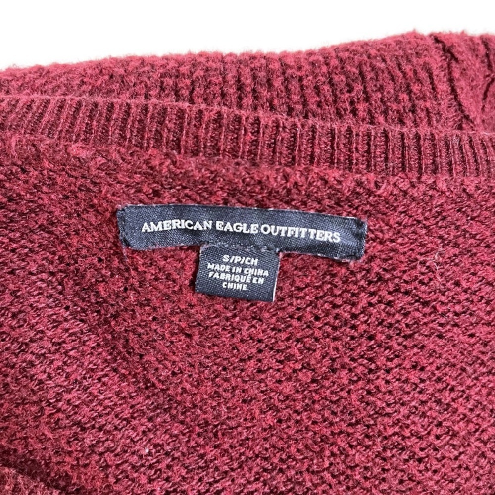 American Eagle Outfitters knit sweater size small color maroon - Picture 11 of 11